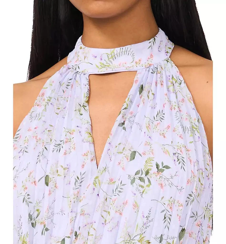 CeCe Women's Pleated Floral-Print Keyhole-Cutout Dress 2