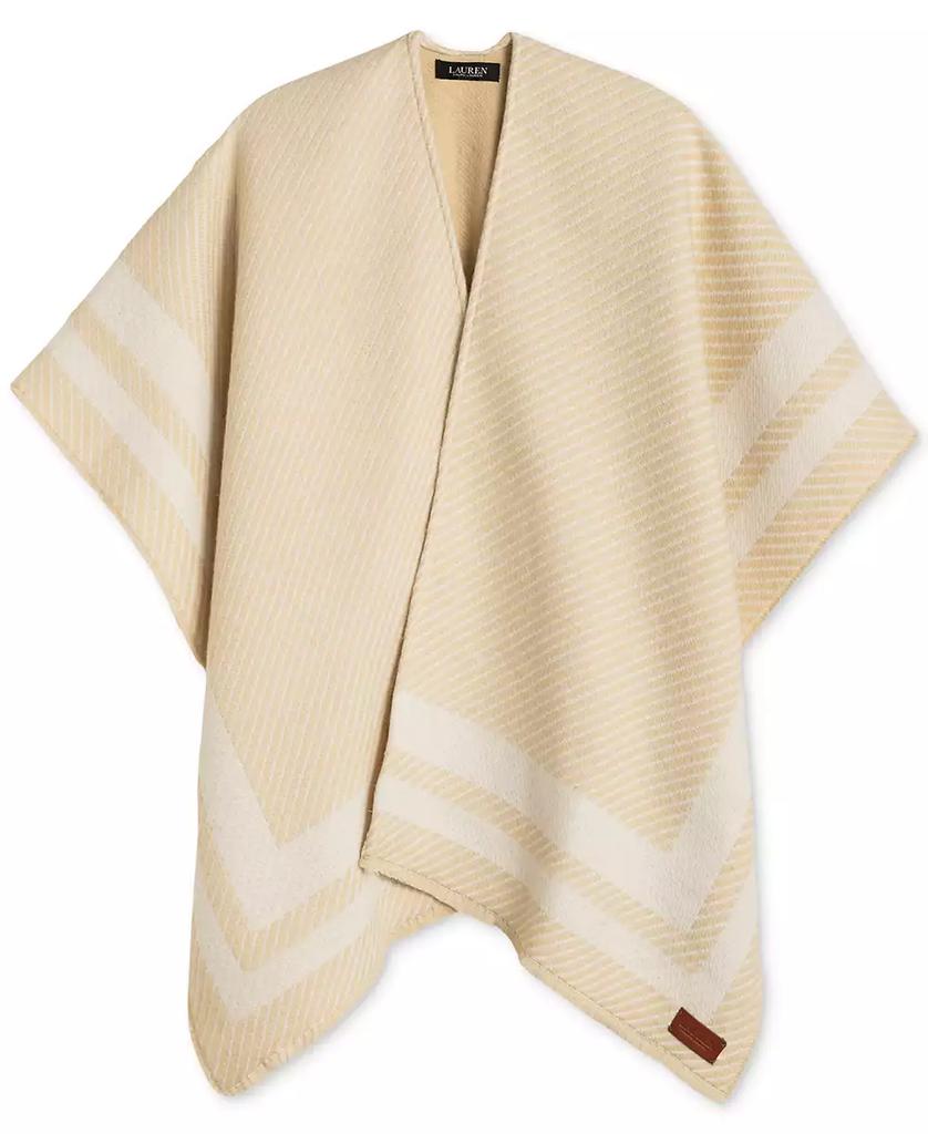 Ralph Lauren Woven Twill-Border Ruana
