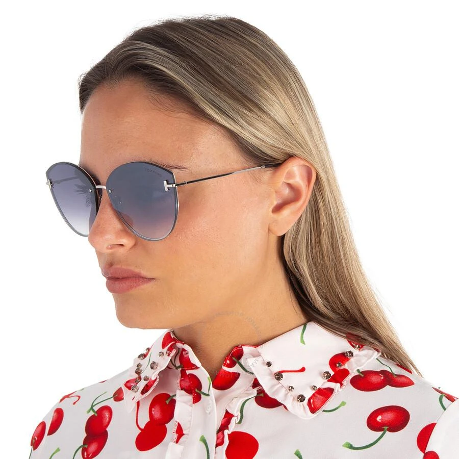 Tom Ford Evangeline Smoke Mirror Cat Eye Ladies Sunglasses FT1106 16C 63 2