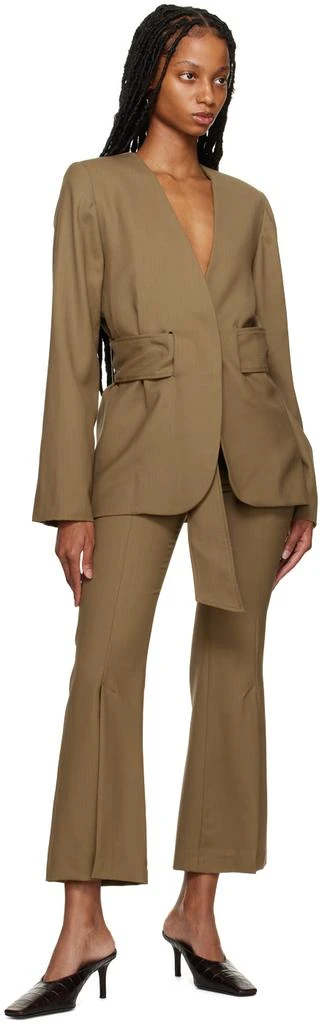 Elleme Khaki Tailored Trousers 4
