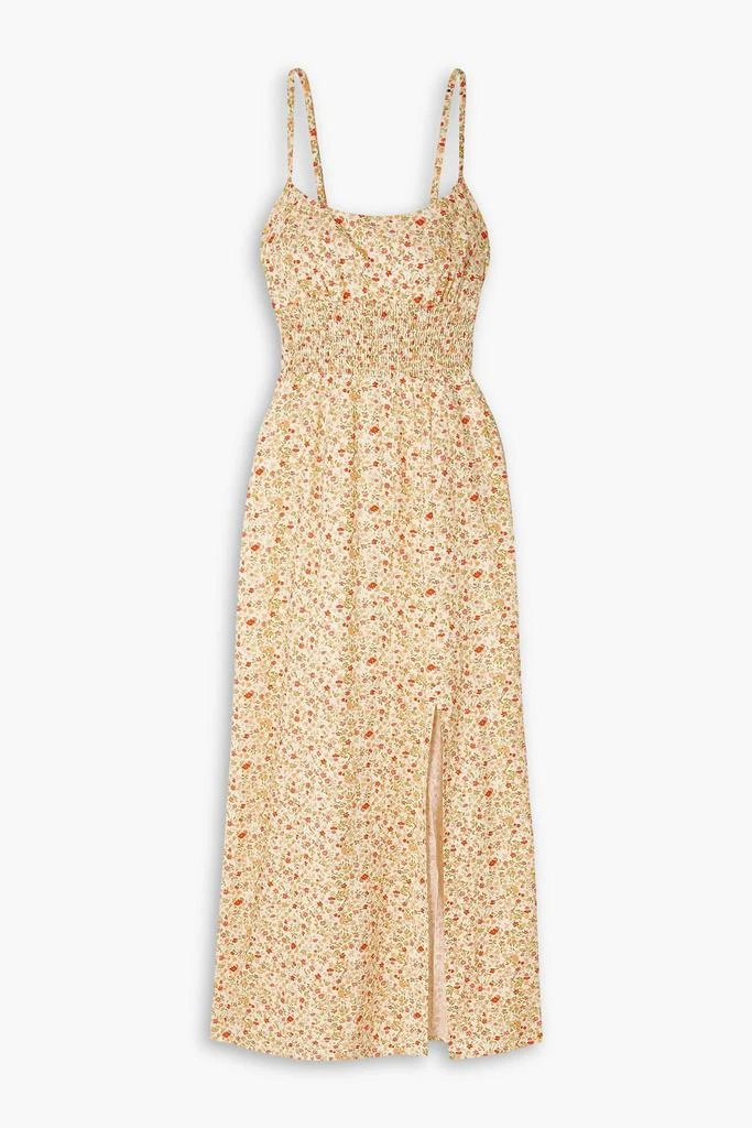 PEONY SWIMWEAR Memories floral-print cotton-blend midi dress 1
