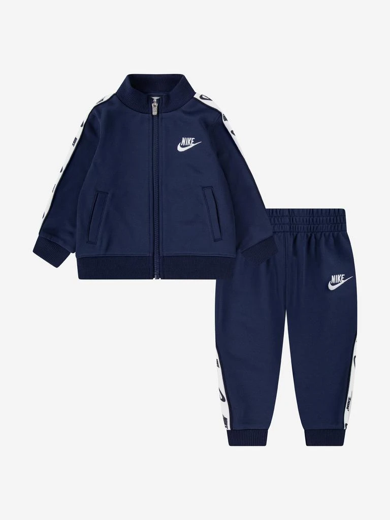 NIKE Nike Kids Full Zip With Logo Tape Tracksuit in Navy