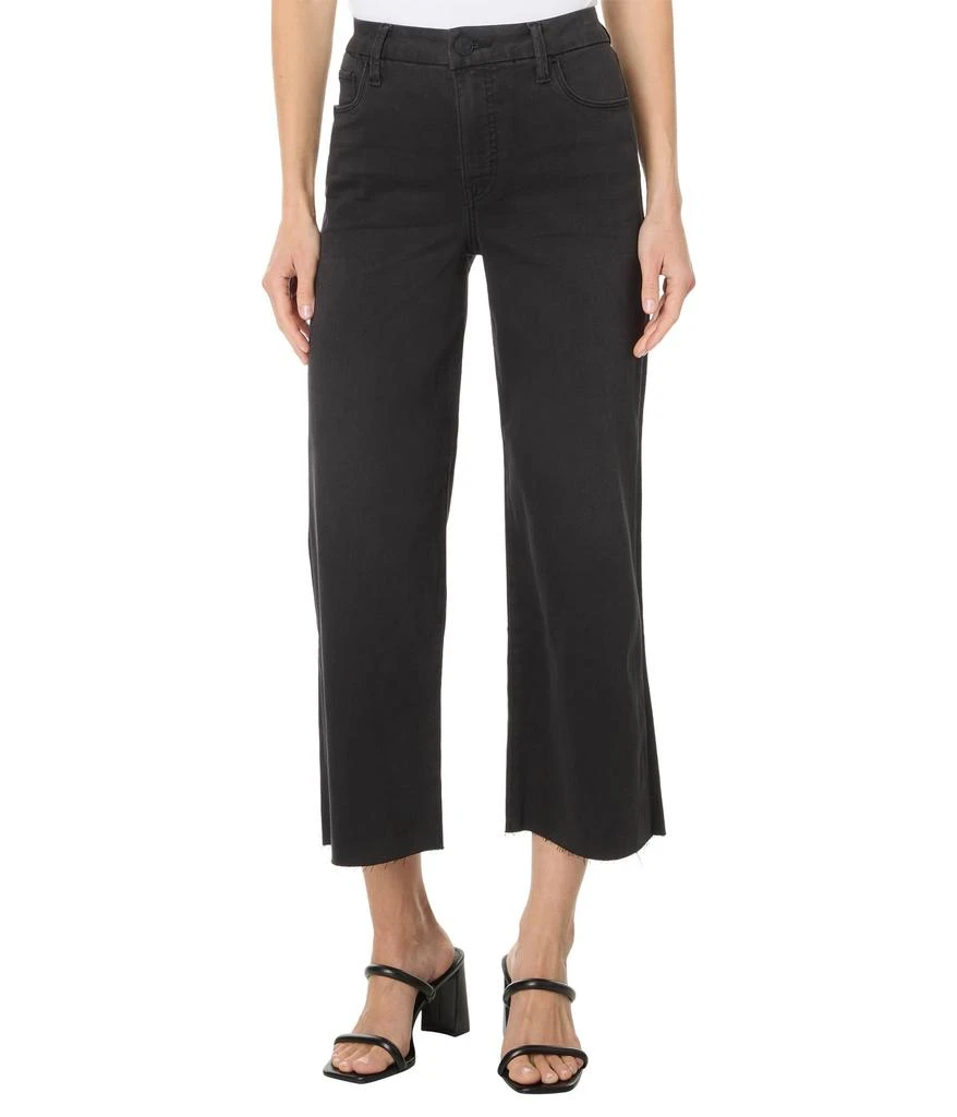 KUT from the Kloth Petite Meg High Rise Fab Ab Wide Leg Raw Hem 1