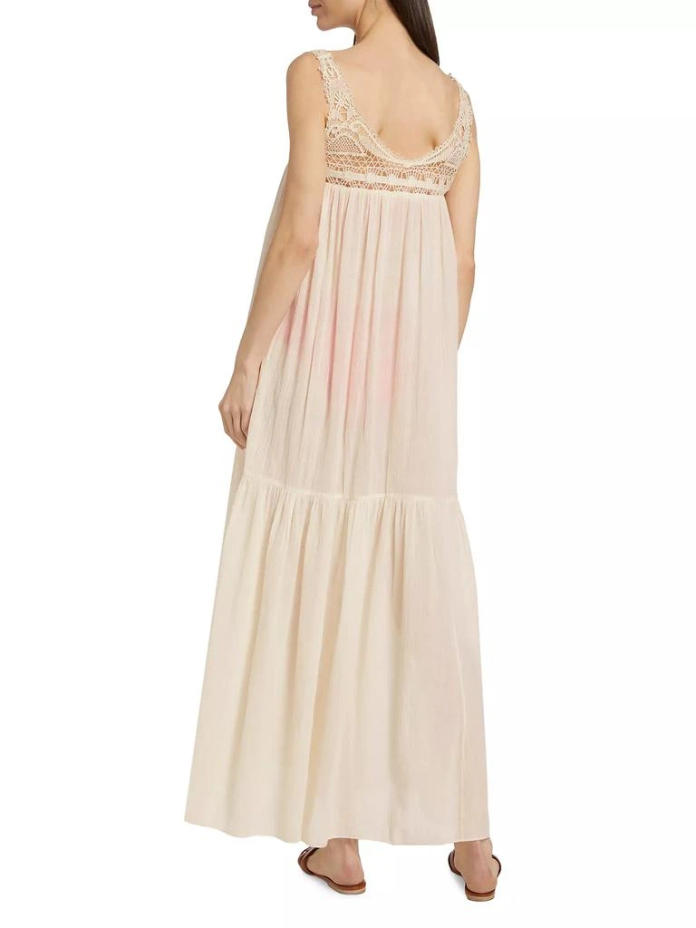 Ulla Johnson Rowena Lace-Trimmed Cotton Cover-Up Dress 5