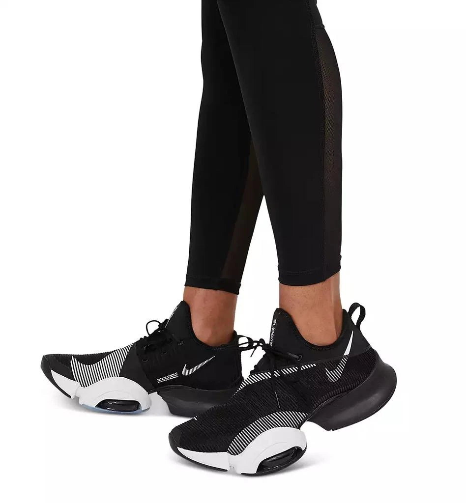 Nike Pro Women's Mid-Rise Mesh-Paneled Leggings 4