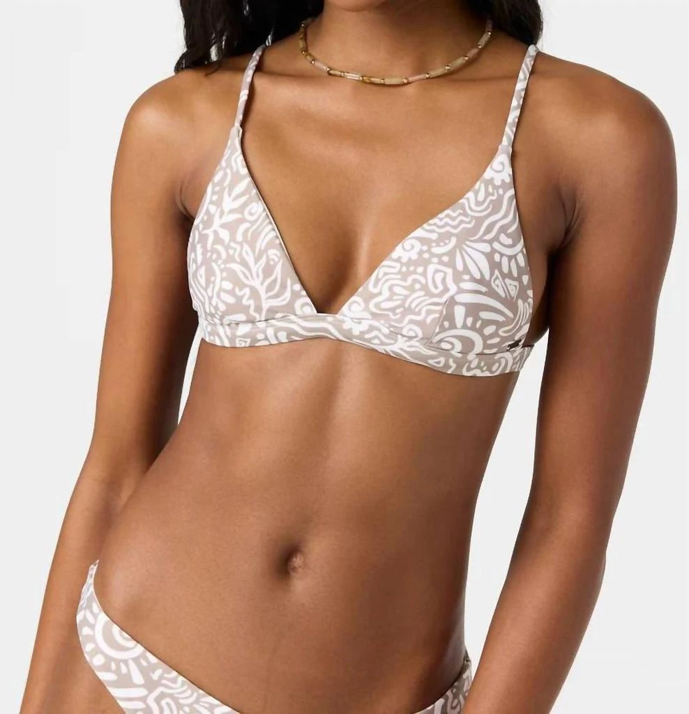 O
Neill Saltwater Essentials Seaside Bikini Top In Dune