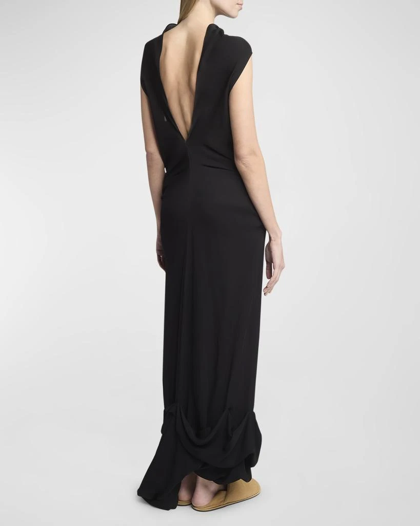 JW Anderson Twisted Drape Sleeveless Backless Maxi Dress 4