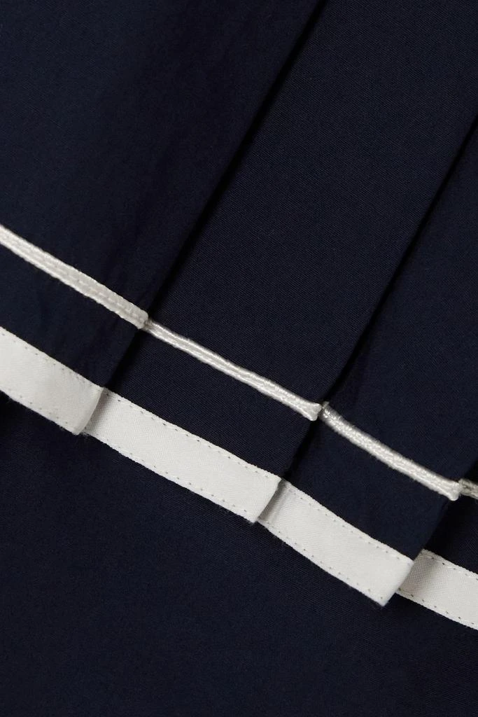 BATSHEVA Rilke pleated cotton-poplin peplum dress 4