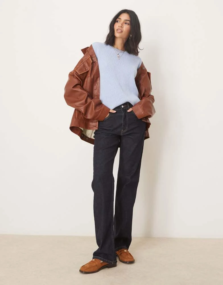 ASOS ASOS DESIGN oversized chunky knitted t shirt in baby blue 2