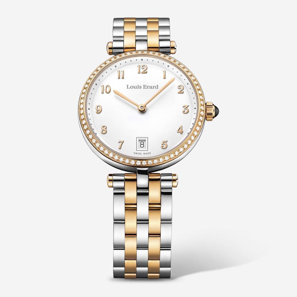 Louis Erard Louis Erard Romance Diamond White Mother of Pearl Two-tone Stainless Steel Ladies Quartz Watch 11810SB40.BMA27