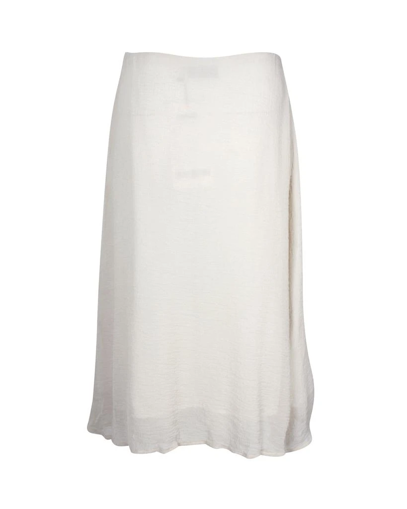 Mansur Gavriel Textured Midi Skirt in Cream Silk 3