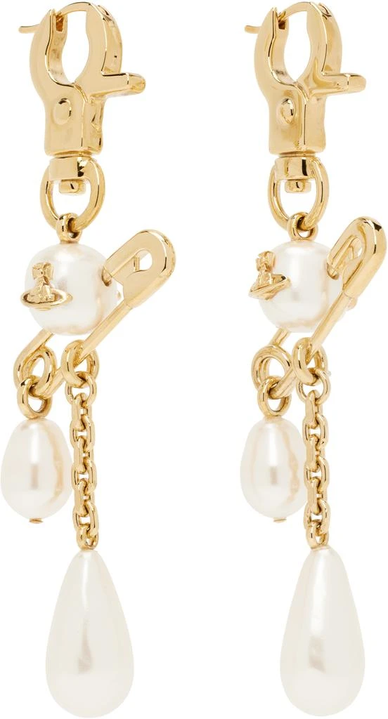 Vivienne Westwood Gold Claude Long Earrings 2