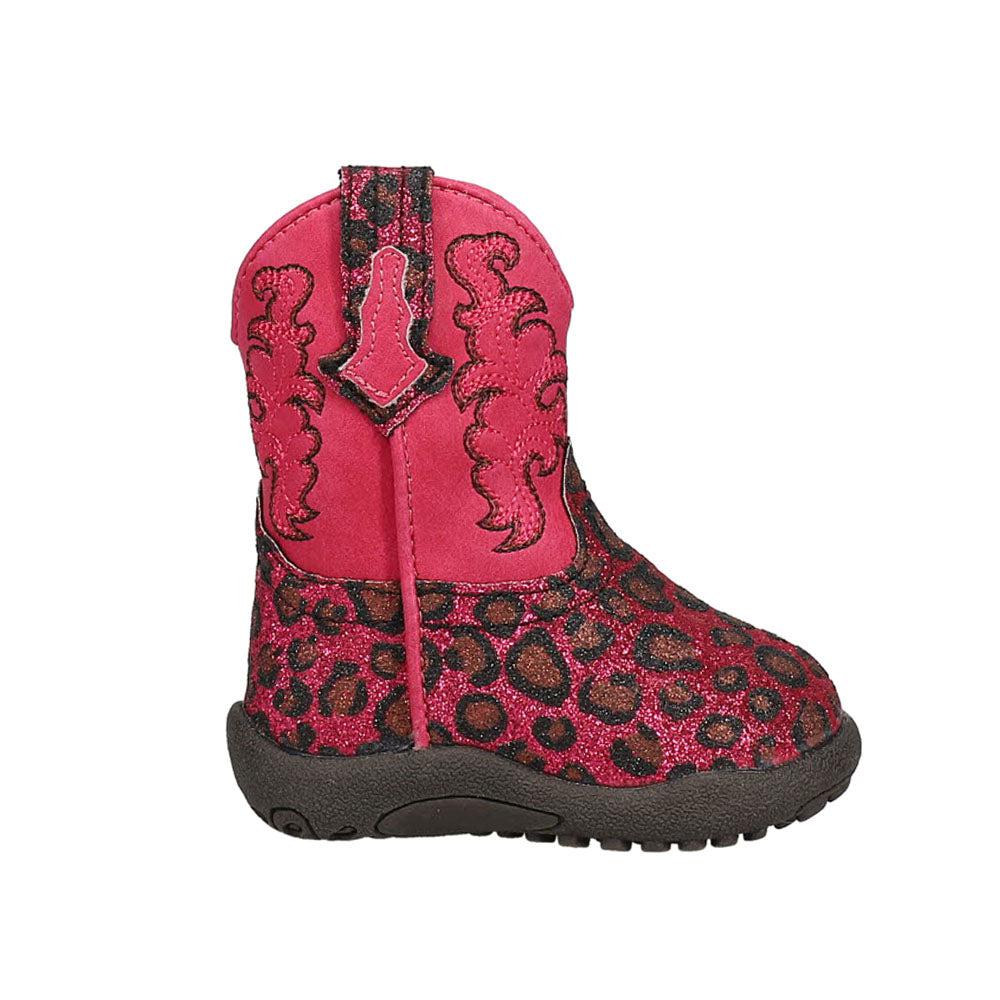 Roper Cowbabies Glitter Cat Square Toe Cowboy Boots (Infant)