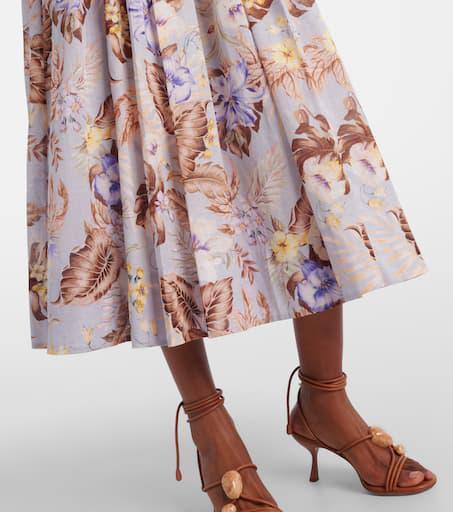 Zimmermann Rhiannon floral cotton bustier dress - Tops