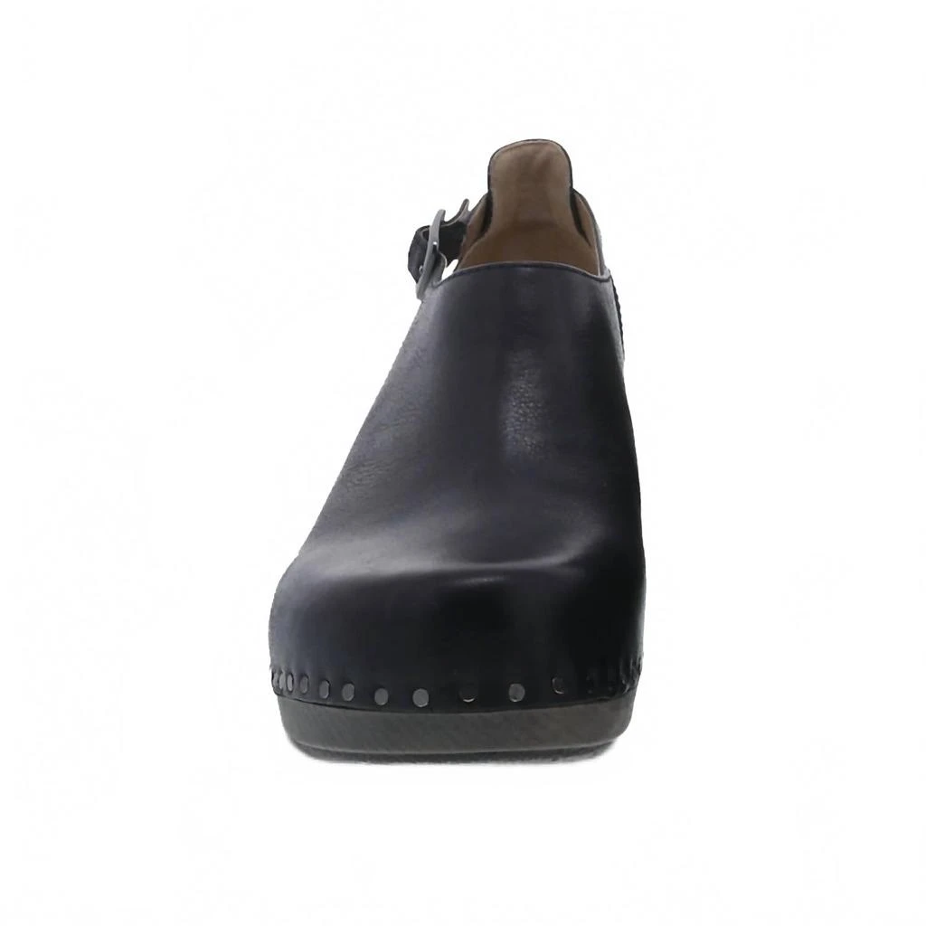 Dansko Women's Sassy Heels In Black Milled Burnished 4
