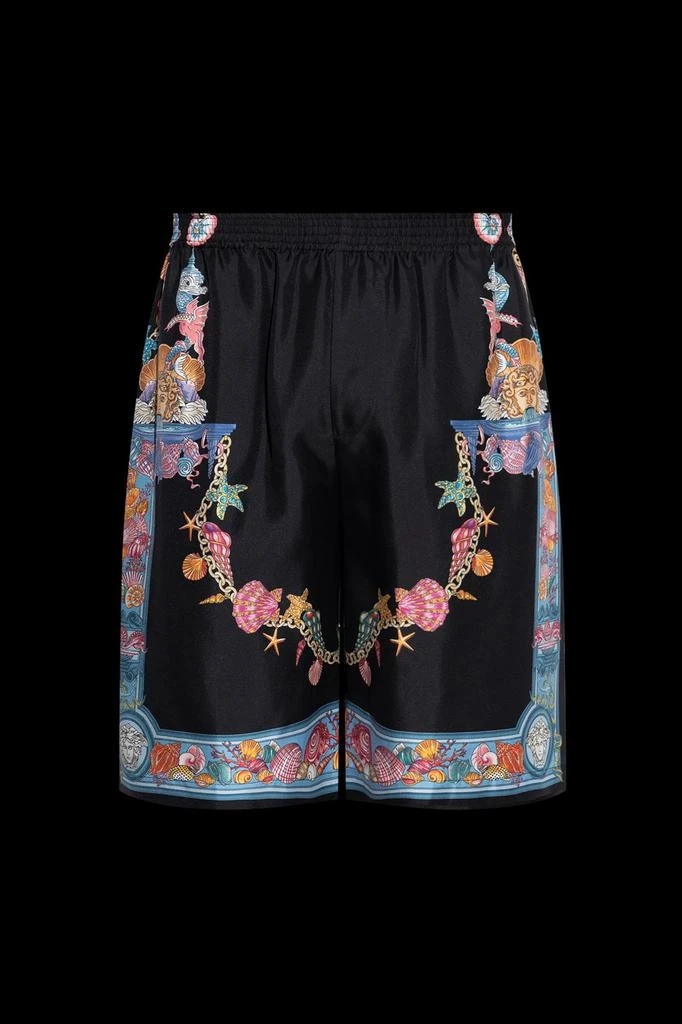 Versace Versace Coral Theatre Printed Elastic-Waist Shorts from Cettire