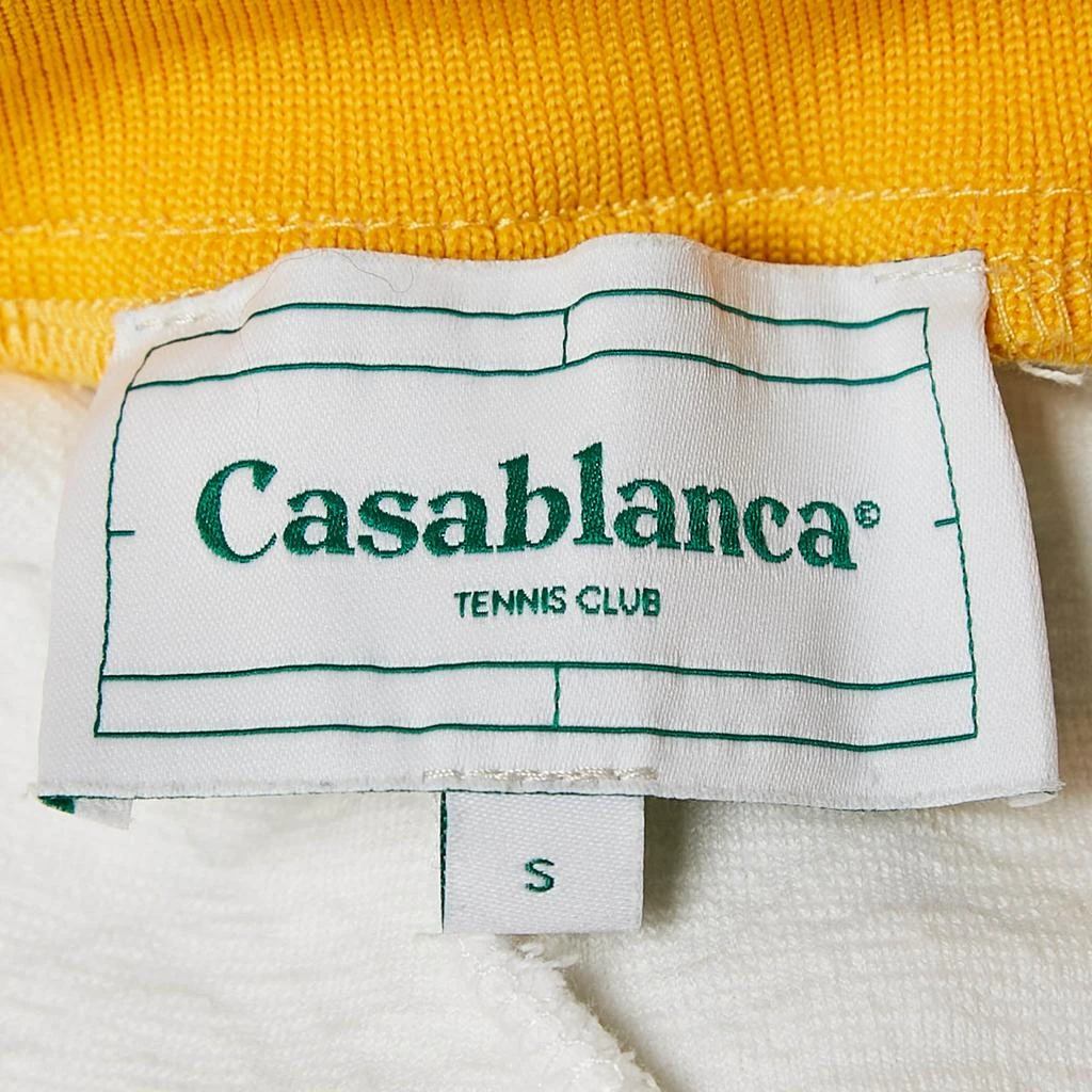 Casablanca Casablanca White Monogram Embossed Terry Track Pants S 4