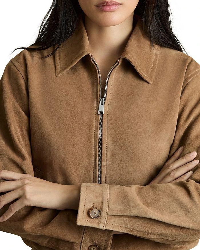 REISS Gia Suede Bomber Jacket 4
