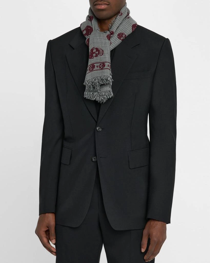 Alexander McQueen Men's Skull Houndstooth Scarf 3