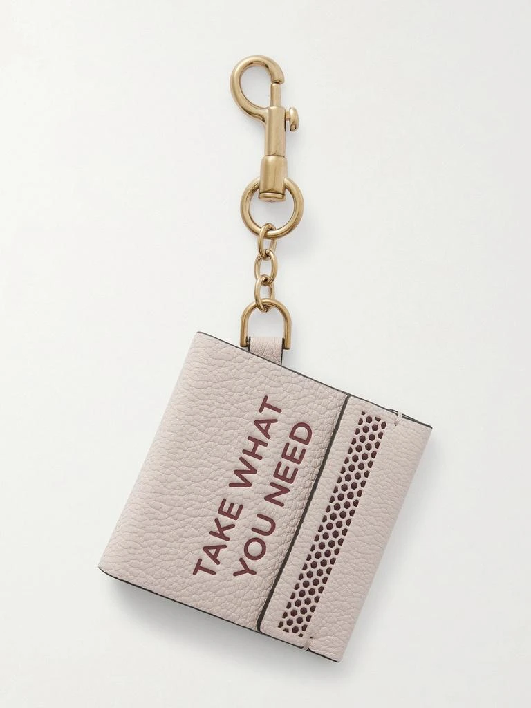 Anya Hindmarch Match Book Leather And Gold-tone Keychain