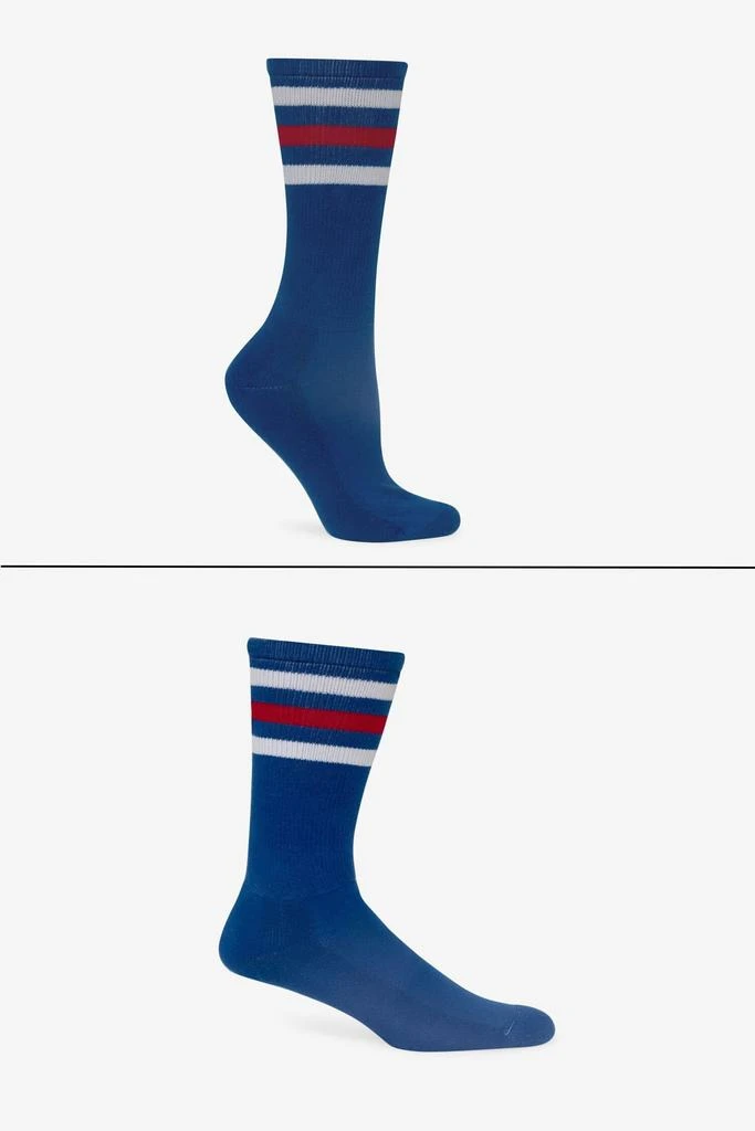 Los Angeles Apparel CALFSOCK - Unisex 3-Stripe Calf Sock 14