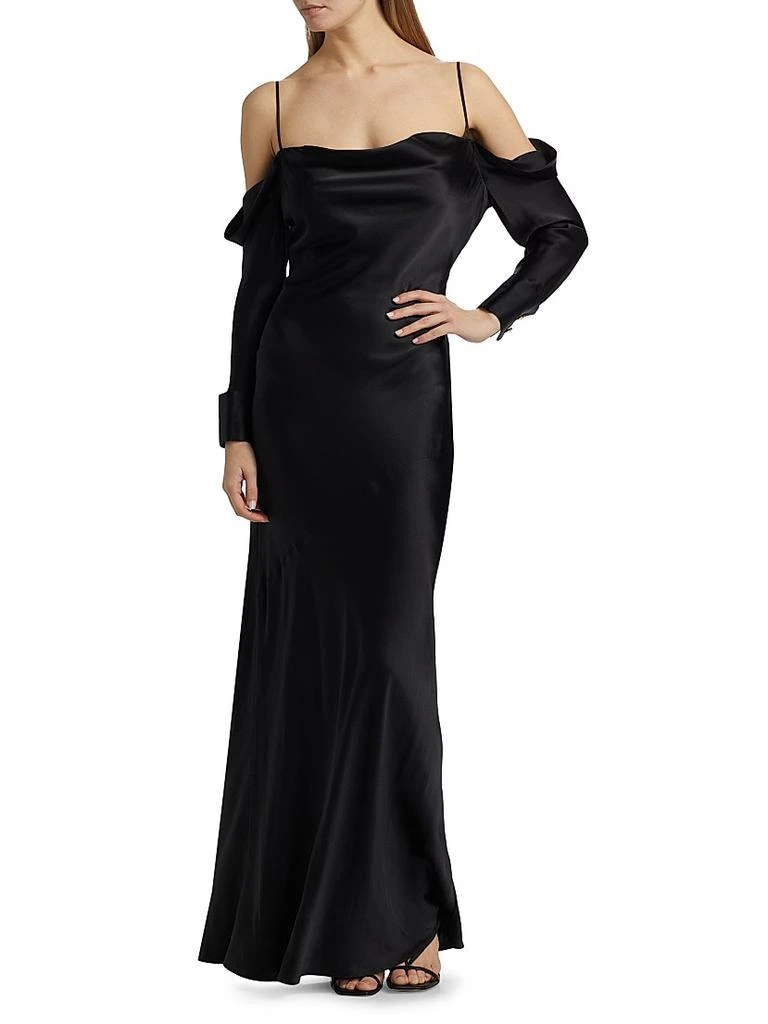 L'Agence Melly Silk Off-The-Shoulder Gown 3
