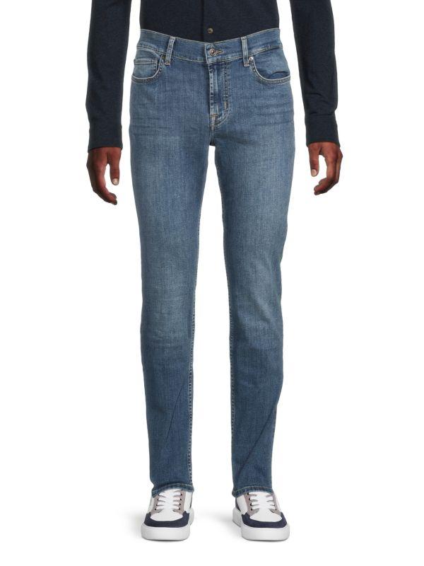 7 For All Mankind Paxtyn Whiskered Light Wash Jeans