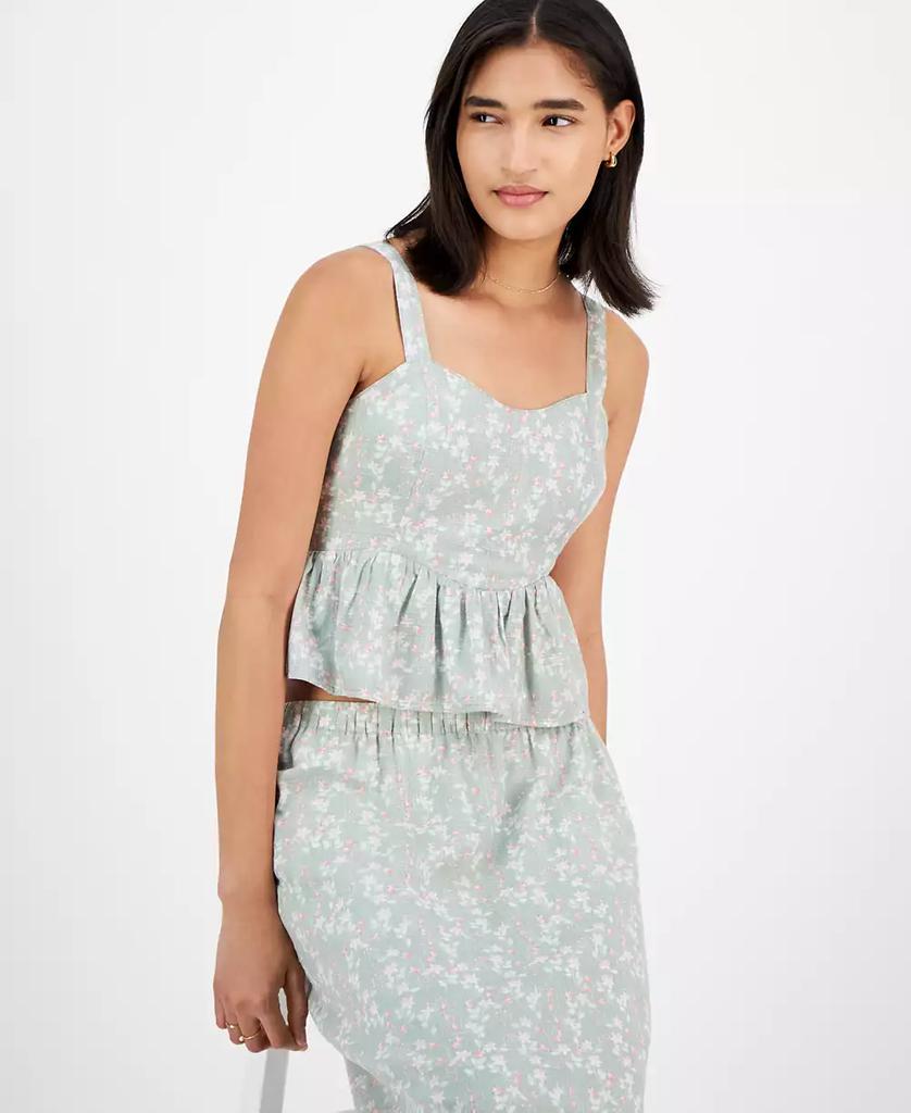 Celebrity Pink Juniors' Cropped Peplum Tank Top