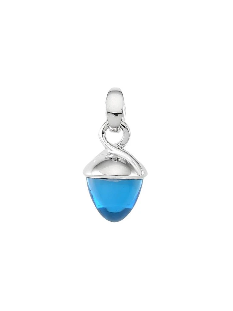 Tamara Comolli Mikado Bouquet 18K White Gold & Swiss Blue Topaz Acorn Pendant 1