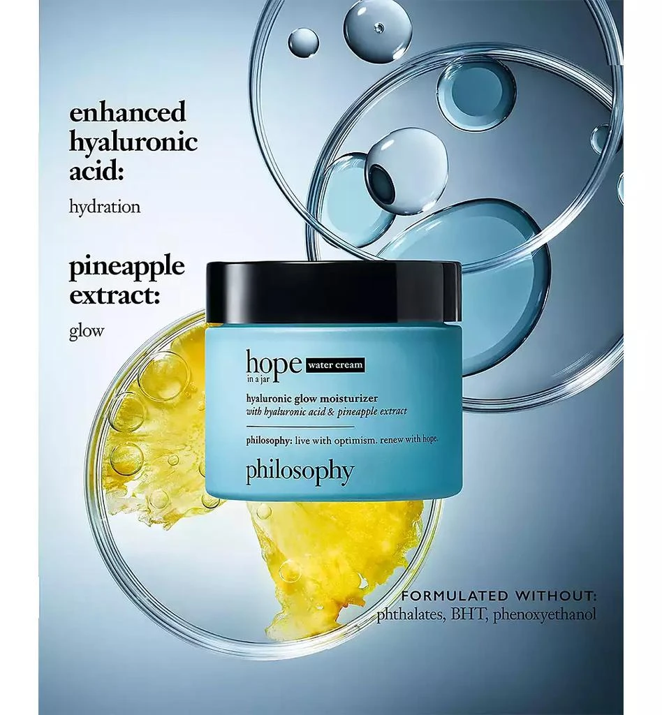 philosophy hope in a jar hyaluronic glow moisturizer with hyaluronic acid & pineapple extract, 0.5-oz. 3