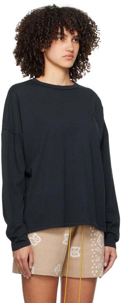 Rhude Black Embroidered Long Sleeve T-Shirt