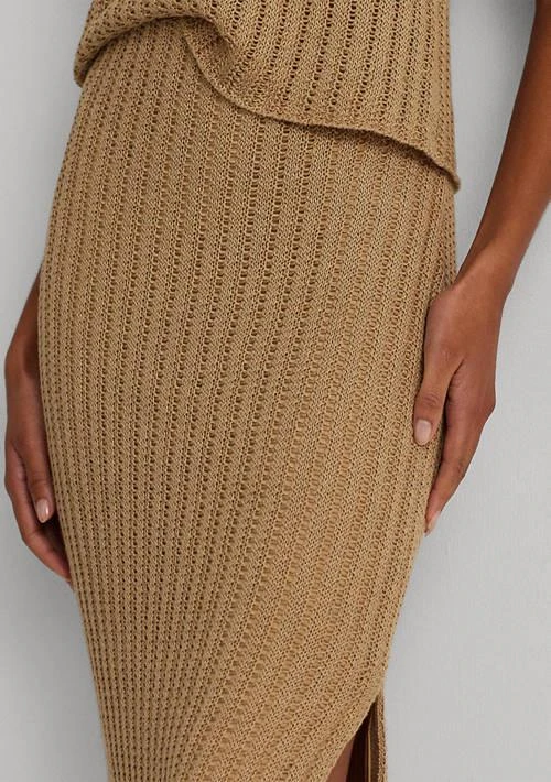 Ralph Lauren Ralph Lauren Rib Knit Linen Pencil Skirt 3