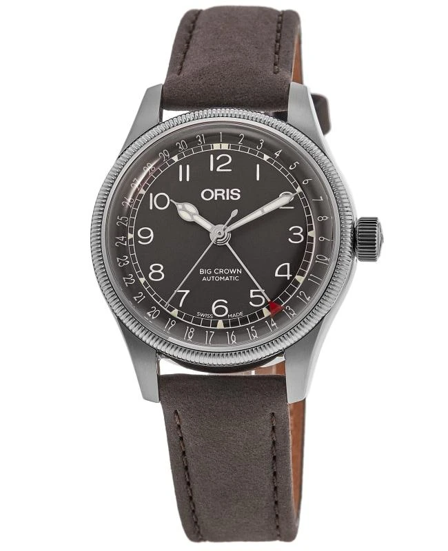 Oris Oris Big Crown Pointer Date Automatic Black Dial Brown Leather Strap Unisex Watch 01 754 7749 4064-07 5 17 67G 1