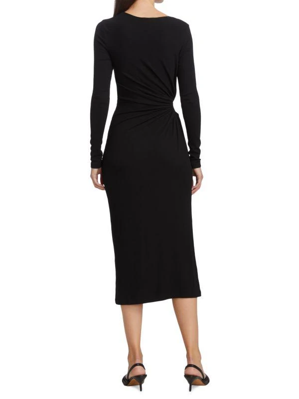 LNA Ami Cut-Out Rib-Knit Dress 2