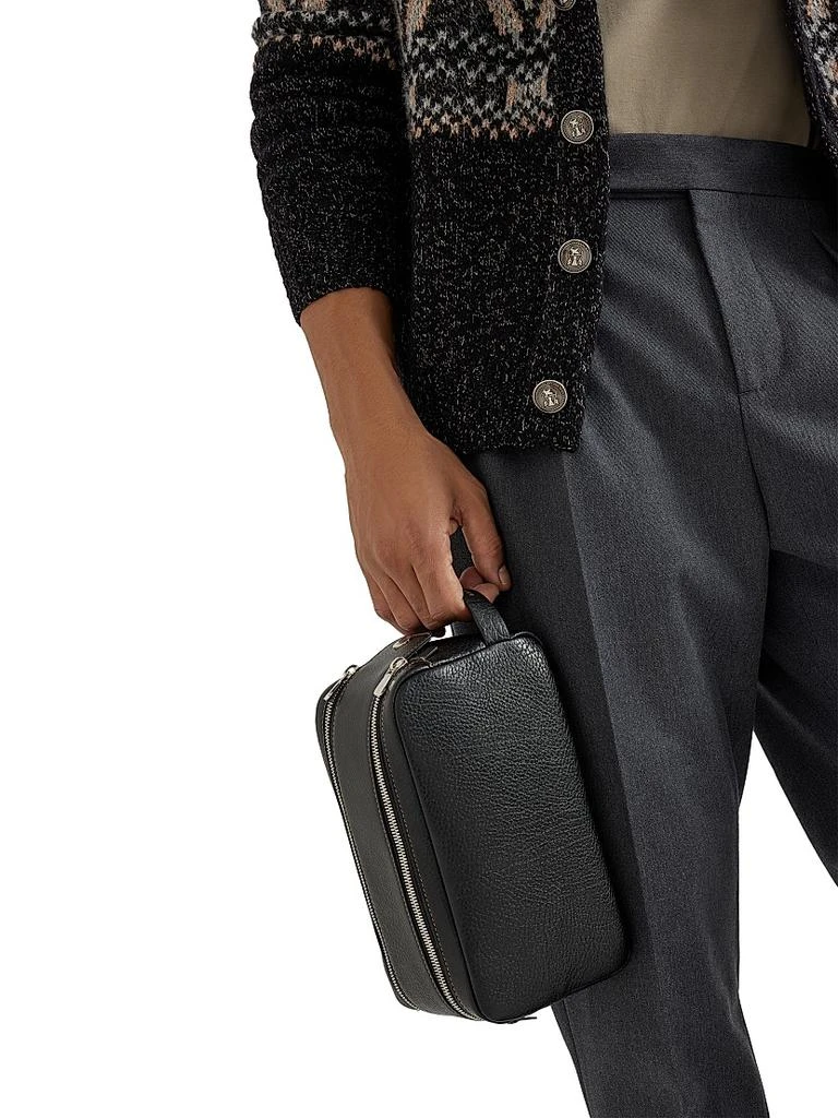 Brunello Cucinelli Grained Calfskin Beauty Case with Double Zipper 2