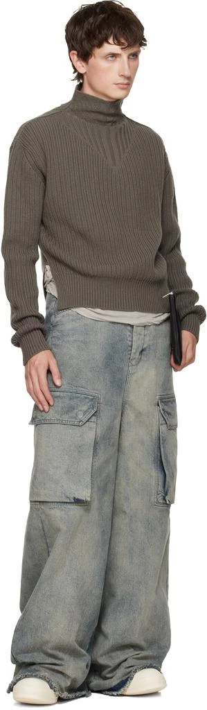 Rick Owens Gray Concordians Jumbolace Sneakers 5