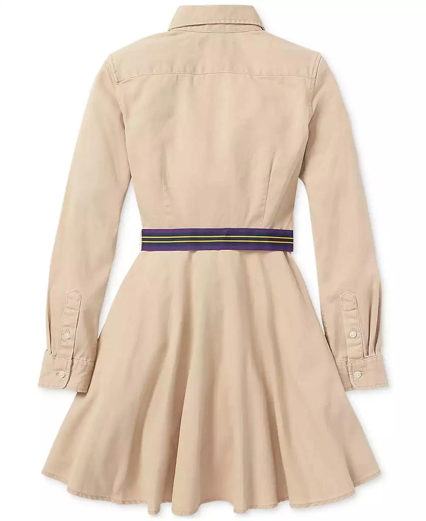 Ralph Lauren Big Girls Belted Cotton Chino Shirtdress 4