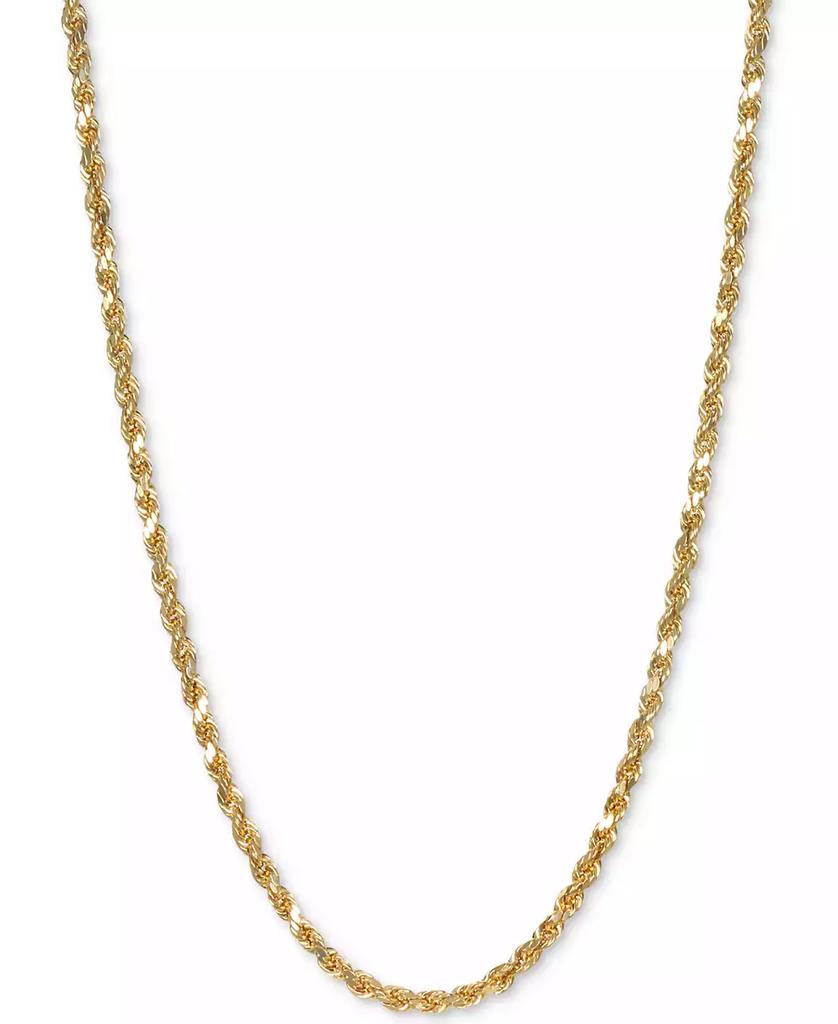 Italian Gold Forza Rope Chain 18" Necklace (2-1/2mm) in 14k Gold