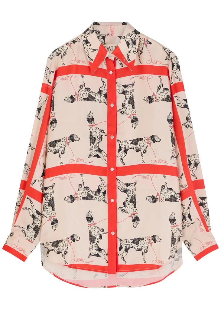SS DALEY Pointer printed silk shirt 1