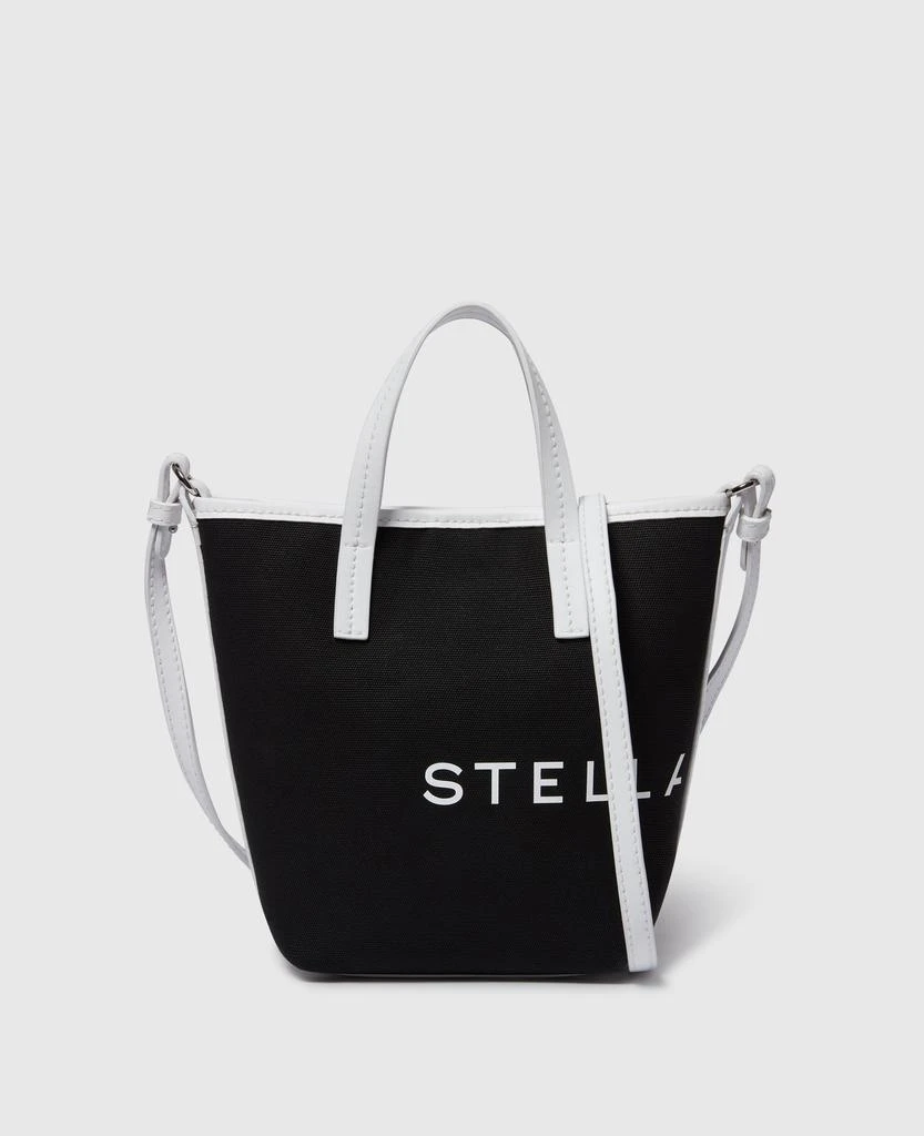 Stella McCartney Stella McCartney - SMC Bananatex Crossbody Tote Bag, Woman, Black and white 1
