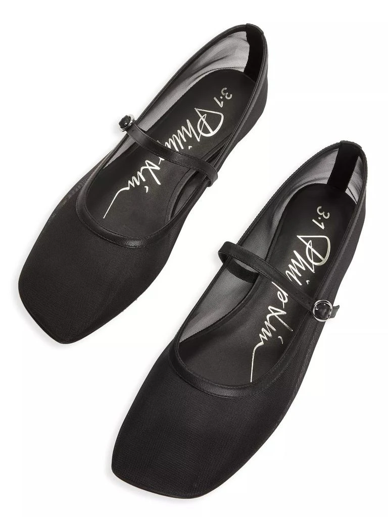 3.1 Phillip Lim Mesh Mary Jane Ballerina Flats 4