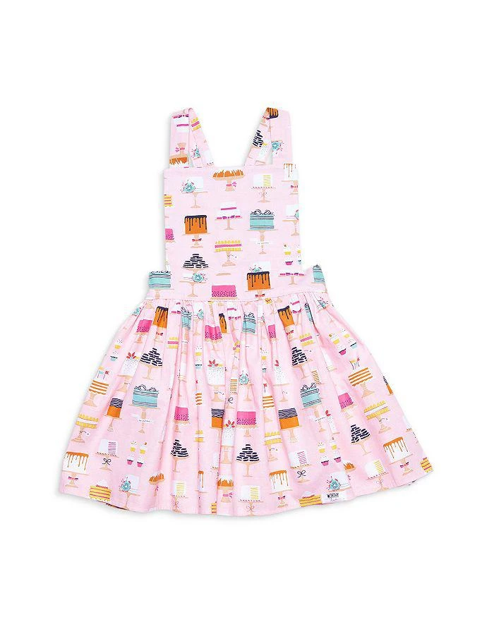 Worthy Threads Girls' Cakes Print Pinafore Dress - Baby, Little Kid 1
