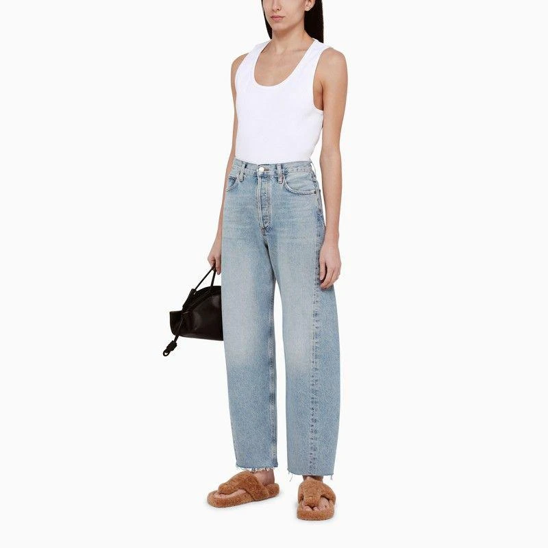AGOLDE LIGHT BLUE DENIM BALLOON JEANS 2