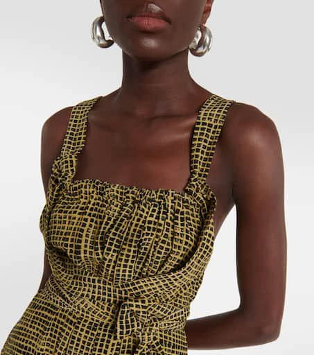 Proenza Schouler White Label checked wrap maxi dress 4