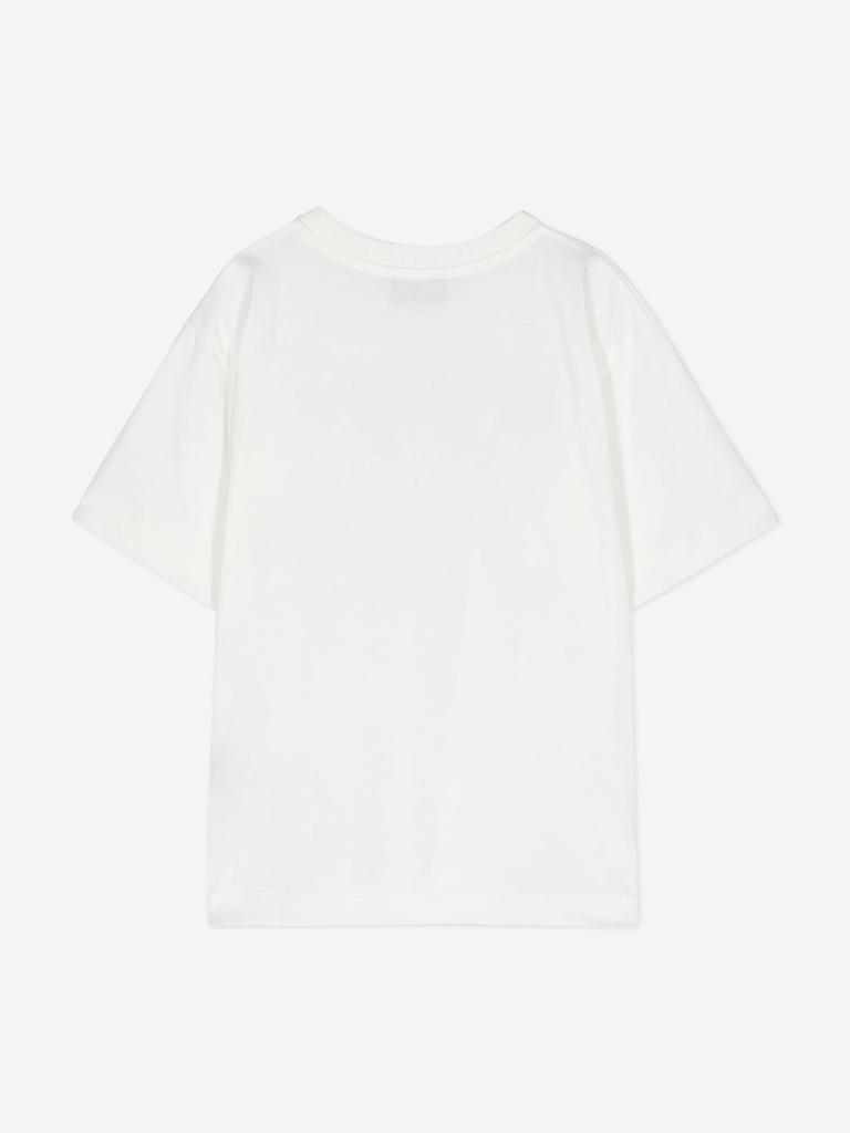 Moschino Moschino Kids Teddy Bear Logo T-Shirt in Ivory