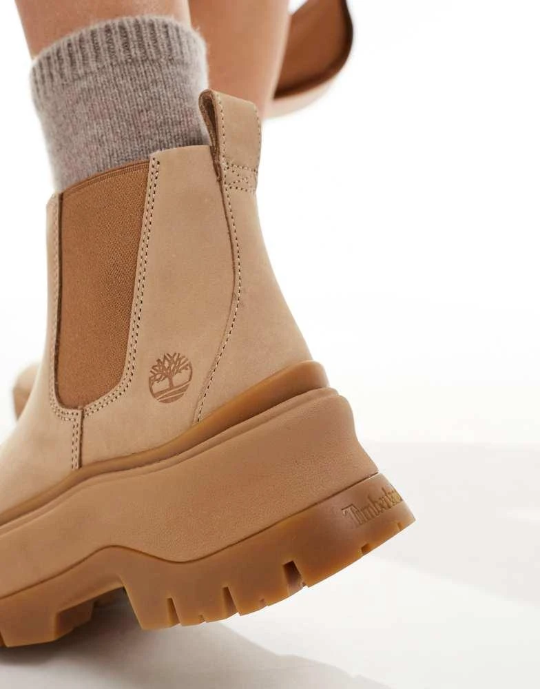 Timberland Timberland Roxie Lane chunky chelsea boot in beige nubuck 3