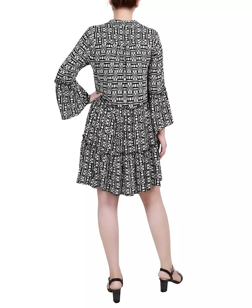 NY Collection Petite 3/4 Sleeve Tiered Dress 2