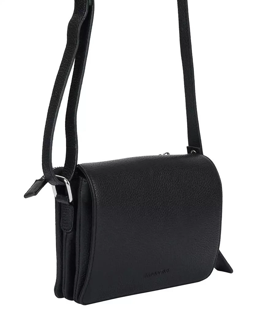 Mancini Leather Goods Pebble Leather Connie Crossbody Handbag 3