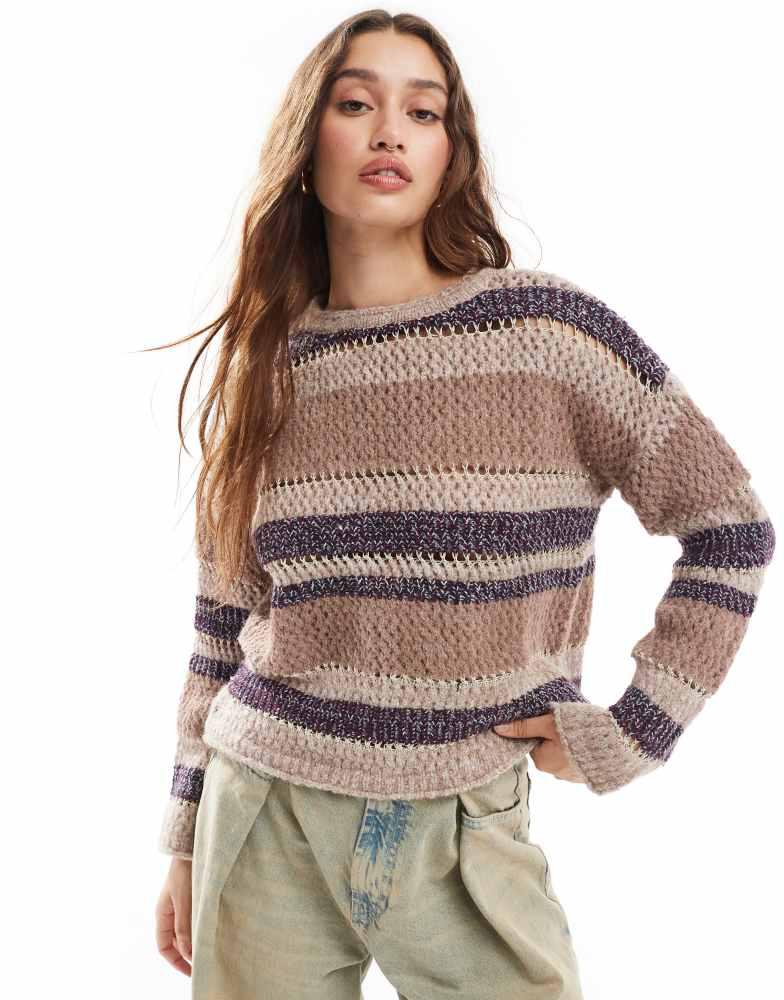 Daisy Street Daisy Street  wavey loose knit extreme relaxed jumper