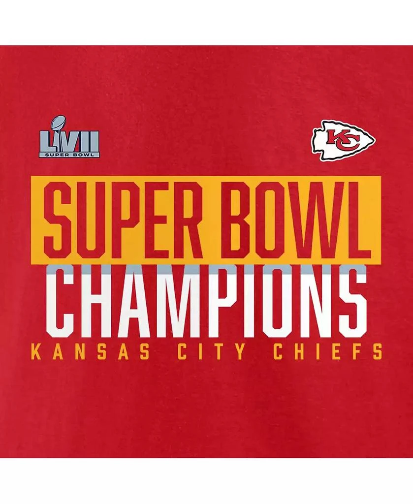 Fanatics Men's Red Kansas City Chiefs Super Bowl LVII Champions Big and Tall Foam Finger Long Sleeve T-shirt 3